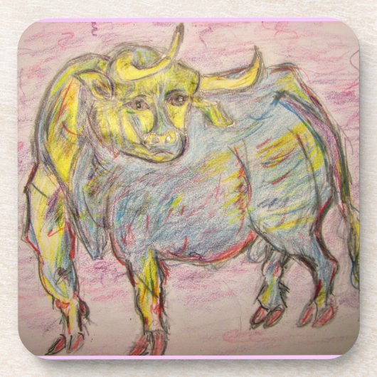 Bull Sketch Bier Onderzetter (Voorkant)
