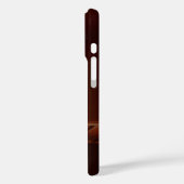 Bull Skull Brown Monogram Rustisch Western Land Case-Mate iPhone Case (Achterkant / Links)