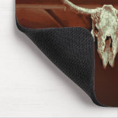 Bull Skull Brown Monogram Rustisch Western Land Muismat (Hoek)