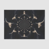 Bull Skull Cowboy Abstract Bruin Land  Tissuepapier (Voorkant)