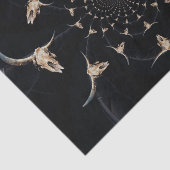 Bull Skull Cowboy Abstract Bruin Land  Tissuepapier (Detail)