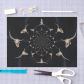 Bull Skull Cowboy Abstract Bruin Land  Tissuepapier (Craft)