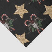 Bull Skull en Candy Cane Tissue Paper Tissuepapier (Detail)