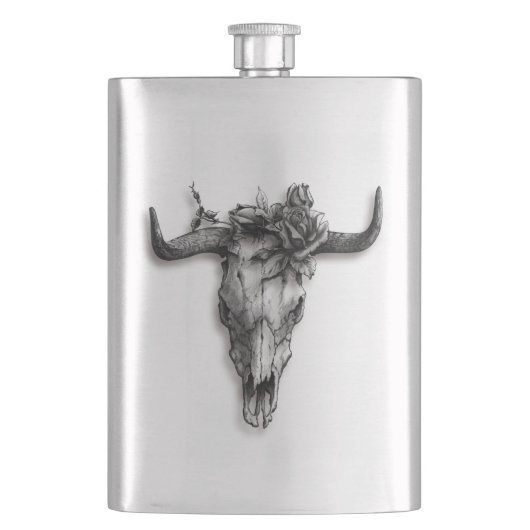 Bull Skull en Roos Emerico Art Style Classic Flacon (Voorkant)