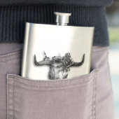 Bull Skull en Roos Emerico Art Style Classic Flacon (Voorbeeld)