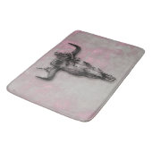 Bull Skull en Roos Rustic Pink Grey Badmat (Gekanteld)
