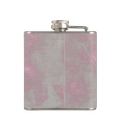 Bull Skull en Roos Rustic Pink Grey Heupfles (Achterkant)