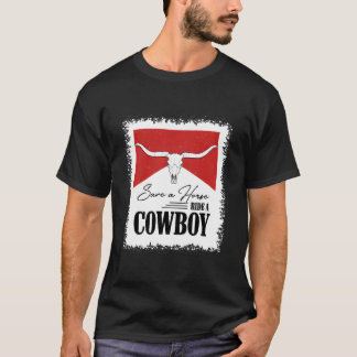 Bull Skull gebleekt Save A Horse Ride A Co T-shirt