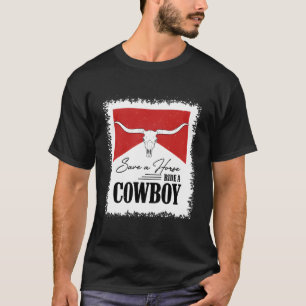 Bull Skull gebleekt Save A Horse Ride A Co T-shirt