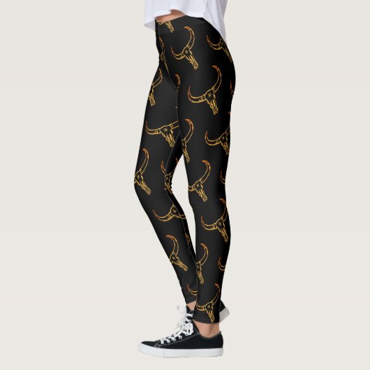 Bull Skull Gold Leggings (Links)
