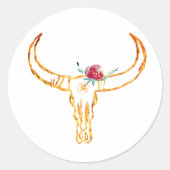 Bull Skull Gold, Roos Sticker (Voorkant)