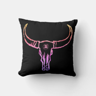 Bull Skull Gold Throw Cushion Kussen