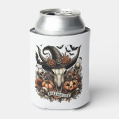 Bull Skull Halloween Koe Blikjeskoeler (Blikje Voorkant)