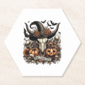 Bull Skull Halloween Koe Kartonnen Onderzetters (Voorkant)