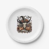 Bull Skull Halloween Koe Papieren Bordje (Voorkant)