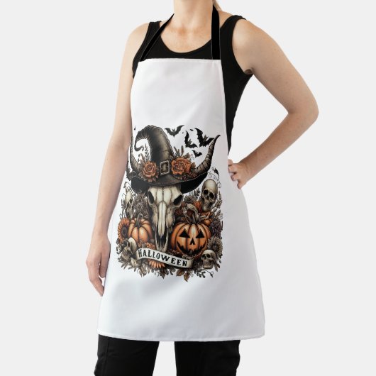 Bull Skull Halloween Koe Schort (Insitu)