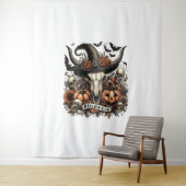 Bull Skull Halloween Koe Wandkleed (In situ)