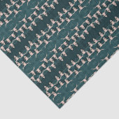 Bull Skull Land Western Groene  Rustige Tissuepapier (Detail)