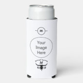 Bull Skull met Black Feathers Silhouette Seltzer Blikjeskoeler (Seltzer Voorkant)