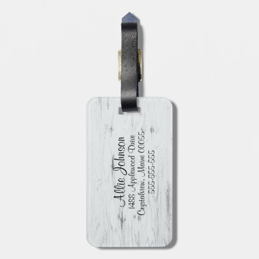 Bull Skull met roze bloemen Bagagelabel (Achterkant verticaal)