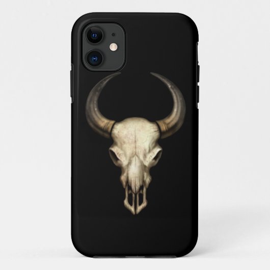 Bull Skull op Black Case-Mate iPhone Case (Achterkant)