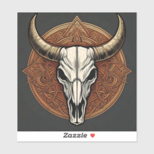 Bull Skull Sticker