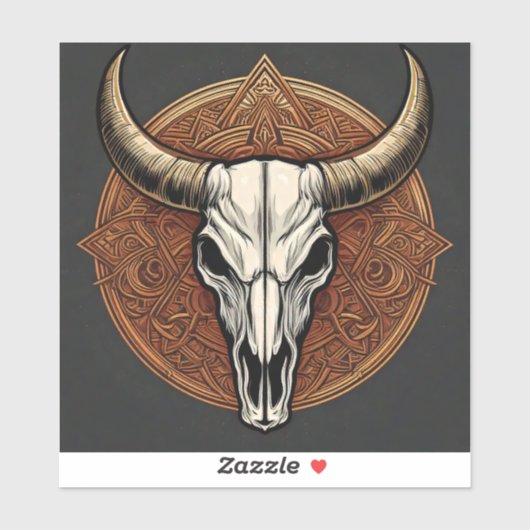 Bull Skull Sticker (Vel)