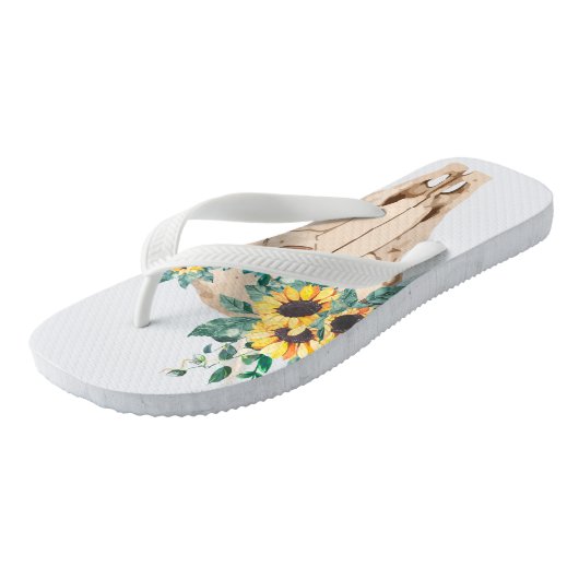 Bull Skull Sunflower Teenslippers (Schuin)