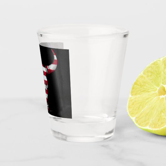 Bull Skull USA Shot Glas (Rechts)