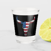 Bull Skull USA Shot Glas (Voorkant)
