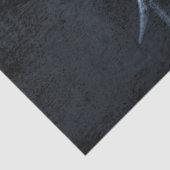 Bull Skull Western Land Black en White Rustic Tissuepapier (Detail)