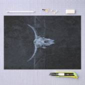 Bull Skull Western Land Black en White Rustic Tissuepapier (Craft)