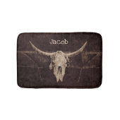 Bull Skull Western Land Brown beige Old Rustic Badmat (Voorkant)