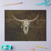 Bull Skull Western Land Brown Old Rustige Grunge Tissuepapier (Craft)