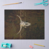 Bull Skull Western Land Brown Old Rustige Grunge Tissuepapier (Craft)