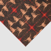 Bull Skull Western Land Brown Red Rustic Tissuepapier (Detail)