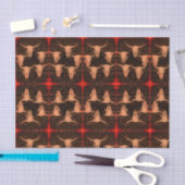 Bull Skull Western Land Brown Red Rustic Tissuepapier (Craft)