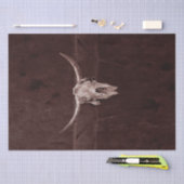 Bull Skull Western Land Cowboy Brown Rustic Tissuepapier (Craft)