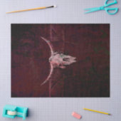 Bull Skull Western Land Red Brown Old Rustic Tissuepapier (Craft)