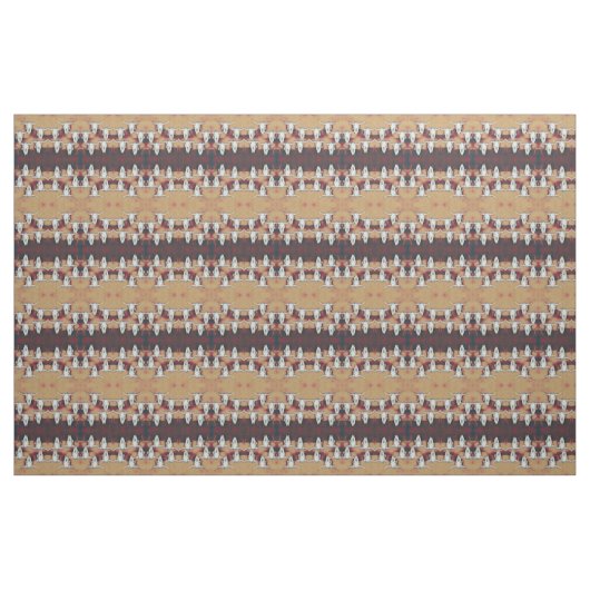 Bull Skull Western Rustic Tan  Pattern Stof (Yard (91,4 cm))