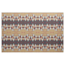 Bull Skull Western Rustic Tan  Pattern Stof