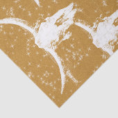 Bull Skulls Gold White elegant glitter Pattern Tissuepapier (Detail)