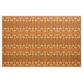 Bull Skulls Rustic Gold Brown Western Pattern Stof