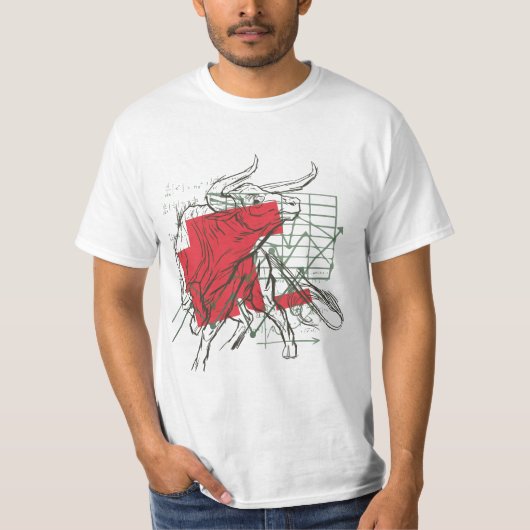 Bull Stock Market Chart T-Shirt (Voorkant)
