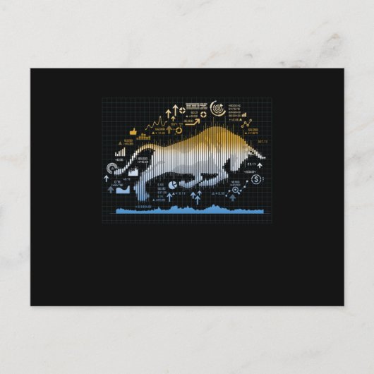 Bull Stock Market Trader Foreign Exchange Forex In Briefkaart (Voorkant)