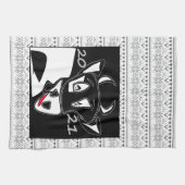 Bull symbool Nieuw jaar 2021 Chinees kalender zwar Theedoek (Horizontaal)