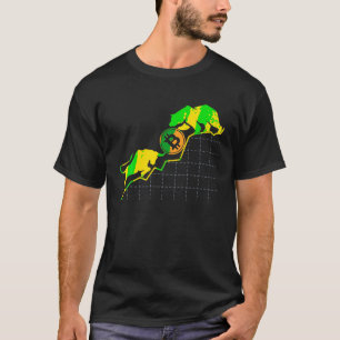 Bull tegen Beer Bitcoin Cryptocurrency Market Trad T-shirt