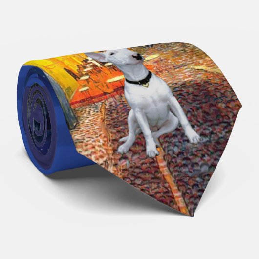 Bull Terrier 1 - Terras Cafe Stropdas (Opgerold)