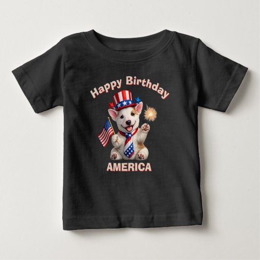 Bull Terrier (2t) Patriottisch Kinder T-Shirt (Voorkant)