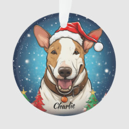 Bull Terrier Aangepaste Kerstversiering Ornament